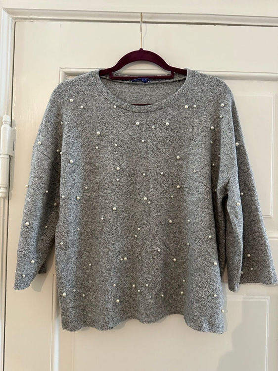 Billede af Zara grey pearl top