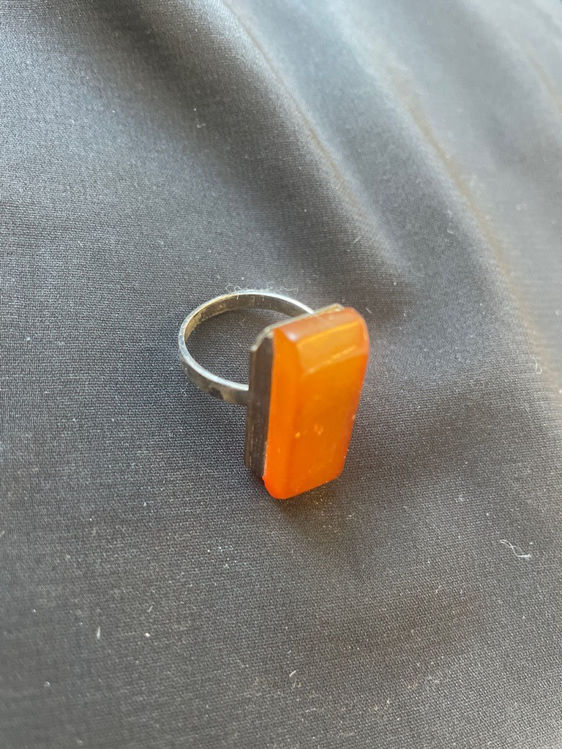 Billede af Vintage Amber Sølv Ringe