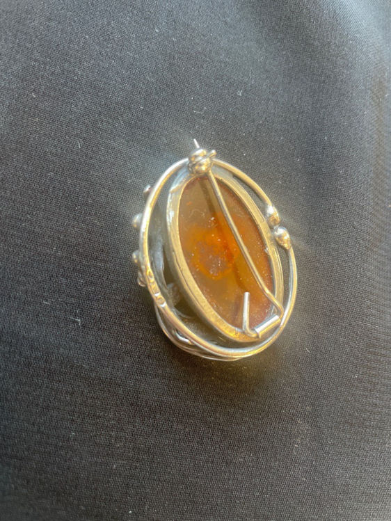 Billede af Vintage Amber Sølv Spilla