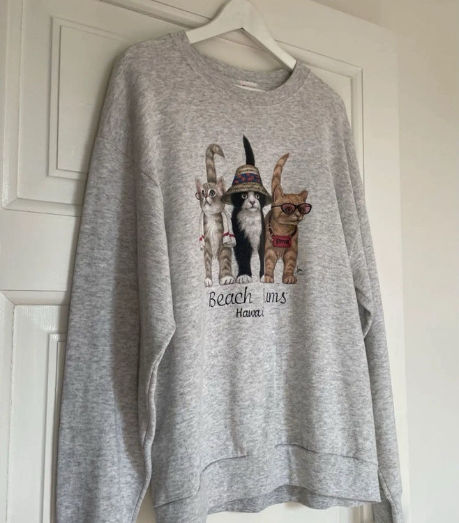 Billede af Sweatshirt med katteprint