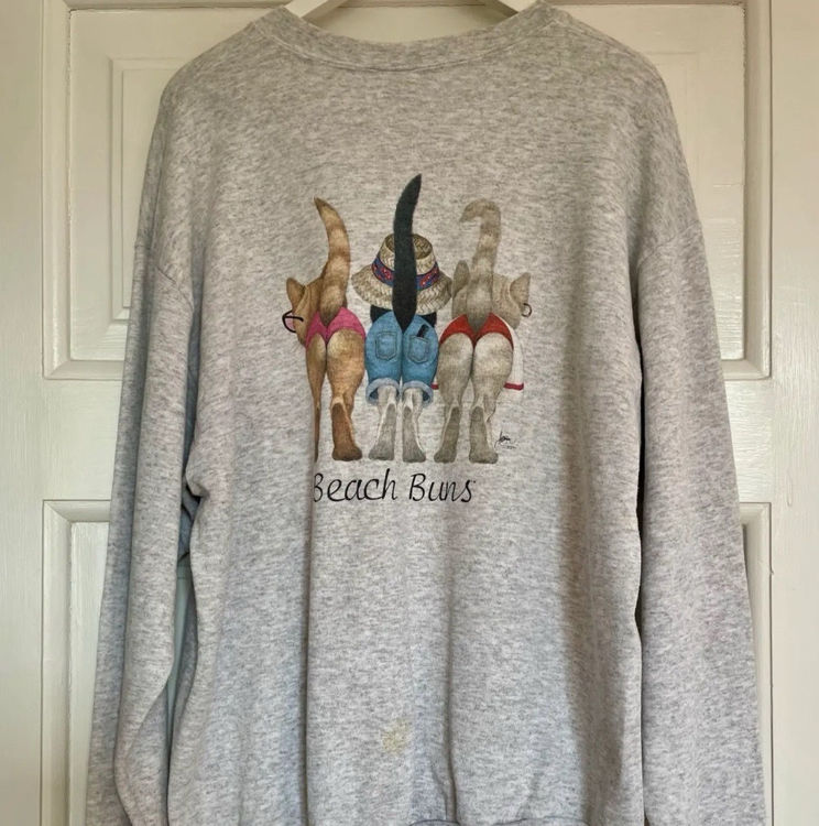 Billede af Sweatshirt med katteprint