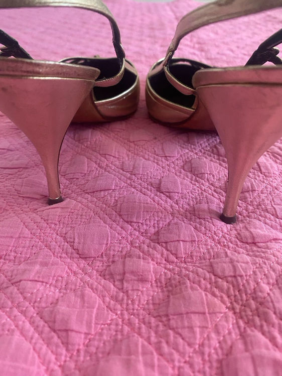 Billede af Vintage sling-back pumps guld