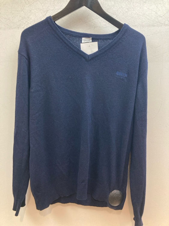 Billede af Armani pullover med halvt løst badge i nakke