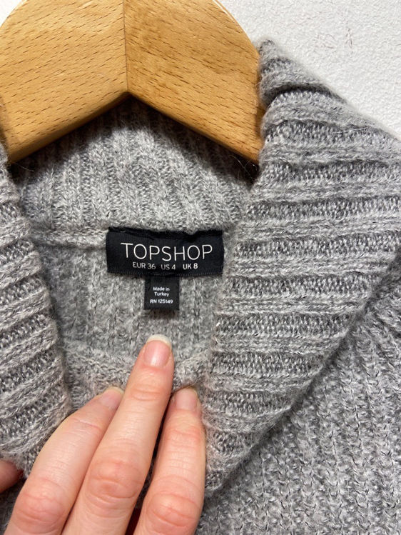 Billede af Topshop grå sweater brede ærmer