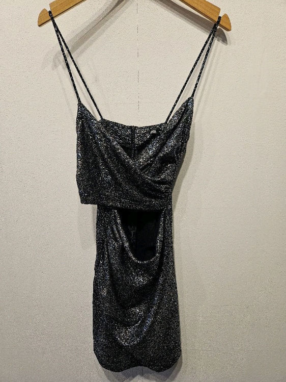 Billede af Zara glimmer kjole m.cut outs