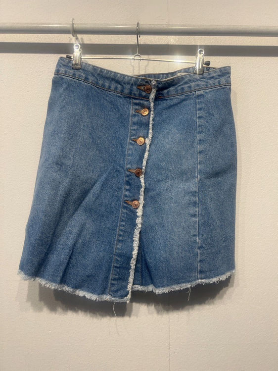 Billede af Zara cowboy nederdel med knapper